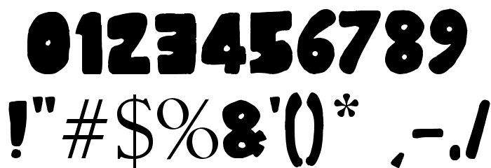 Sponge Font OTHER CHARS