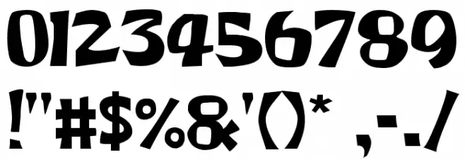 SpongeBob Advance Regular Font OTHER CHARS