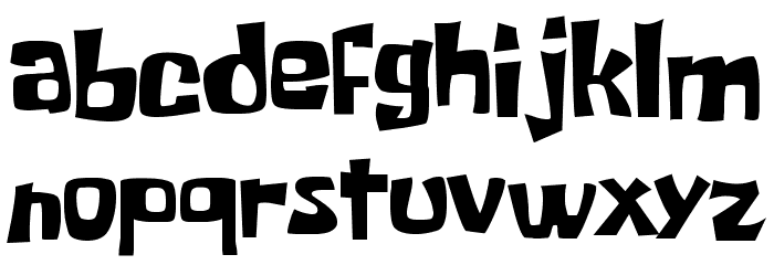 SpongeBob Advance Regular Font LOWERCASE
