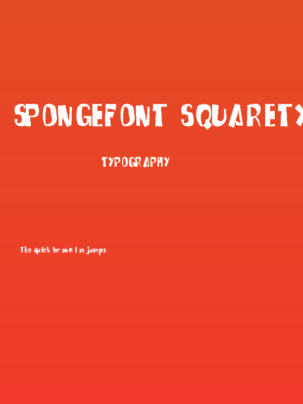 SpongeFont SquareType Poster