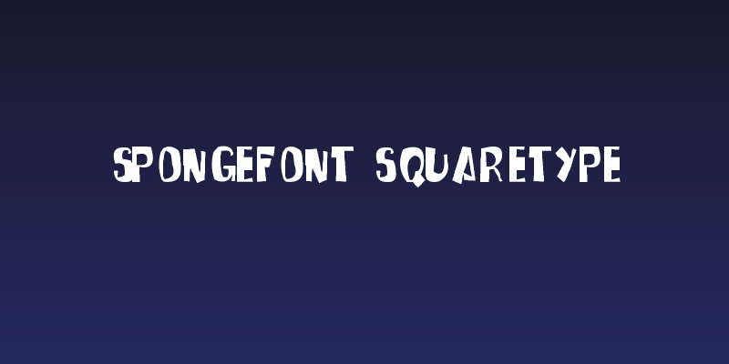 SpongeFont SquareType Social Header