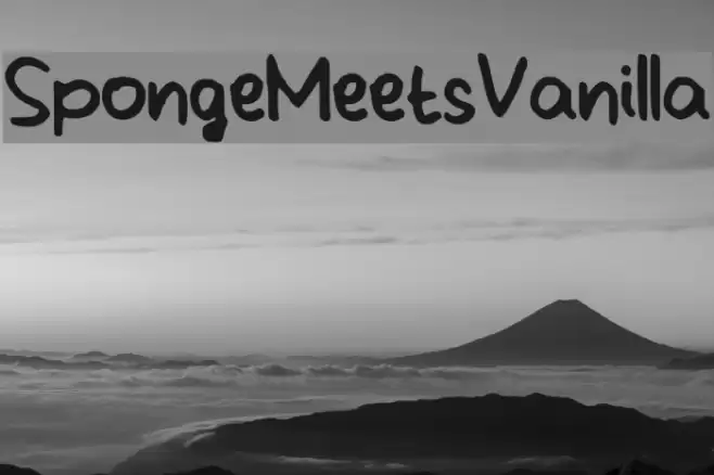 SpongeMeetsVanilla Font examples