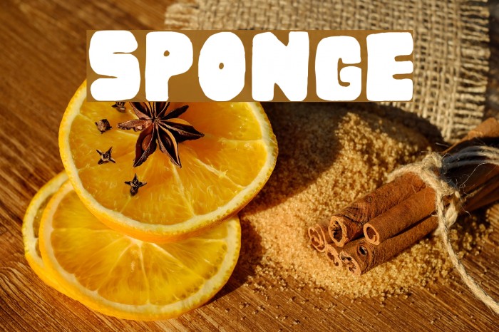 Sponge Font examples