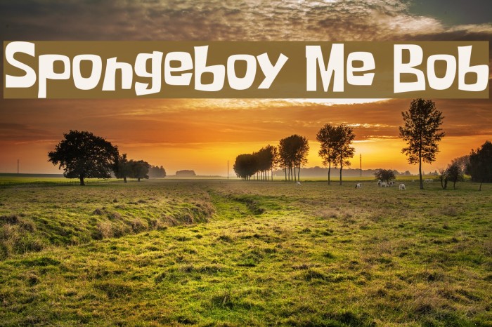Spongeboy Me Bob Font examples