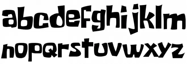 Spongeboy Me Bob Font LOWERCASE