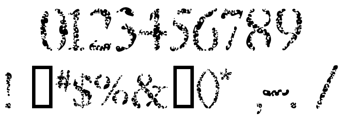 Sponged Font OTHER CHARS