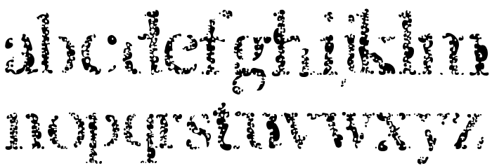 Sponged Font LOWERCASE