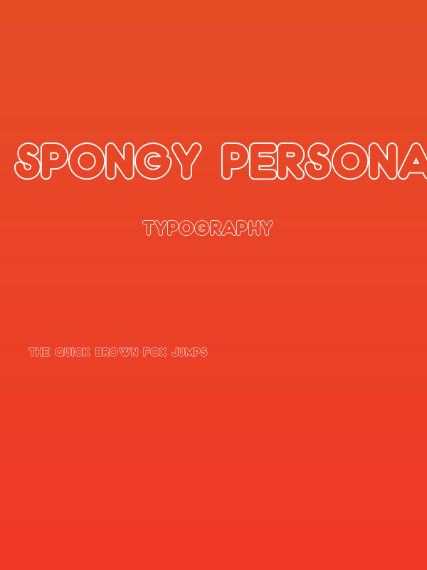 Spongy PERSONAL USE ONLY Outline Poster