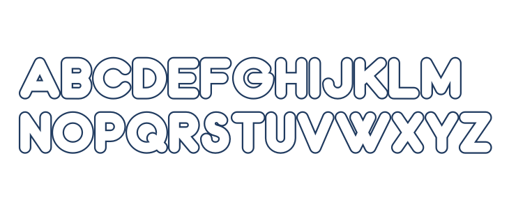 Spongy PERSONAL USE ONLY Outline Lowercase