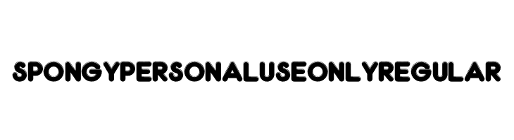 Spongy PERSONAL USE ONLY Regular  les polices de caractères gratuit tlcharger