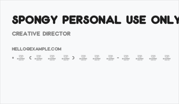 Spongy PERSONAL USE ONLY Regular Business Card