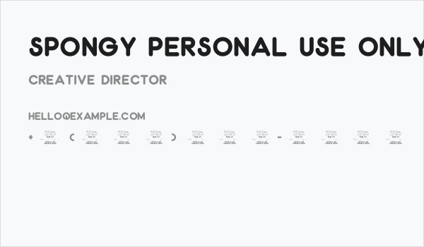 Spongy PERSONAL USE ONLY Thin Business Card