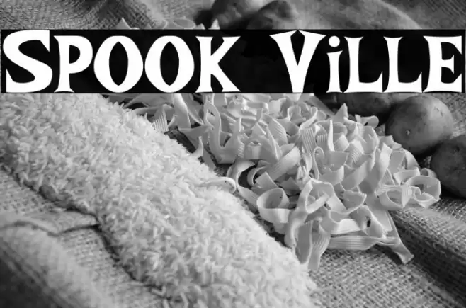 Spook Ville Font examples