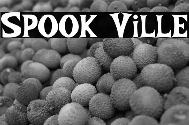 Spook Ville Font examples