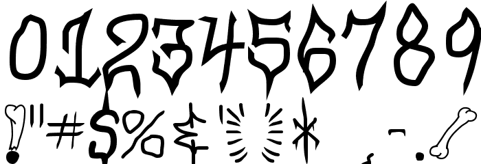 SpookShow Undead Font OTHER CHARS