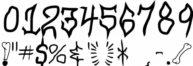 SpookShow Undead Font OTHER CHARS