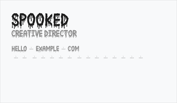 Spooked Business Card