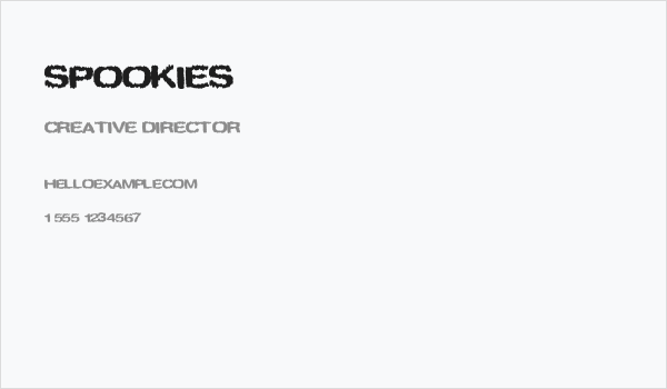 Spookies Business Card