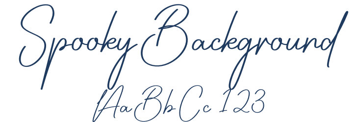 Spooky Background Font Preview