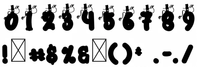 Spooky Barbiey Font OTHER CHARS