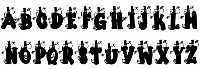 Spooky Barbiey फ़ॉन्ट अपरकेस