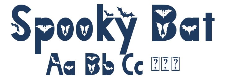 Spooky Bat Font Preview