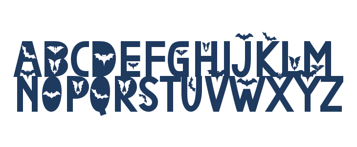 Spooky Bat Uppercase