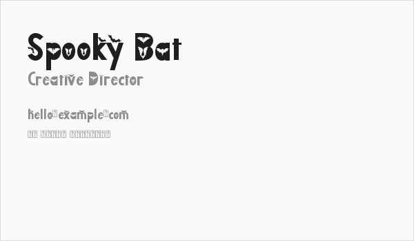 Spooky Bat Business Card