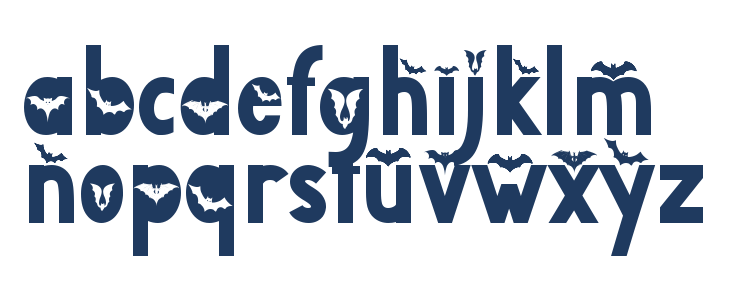 Spooky Bat Lowercase