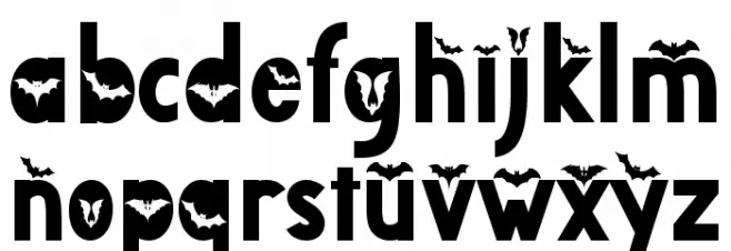 Spooky Bat Fonte MINÚSCULAS