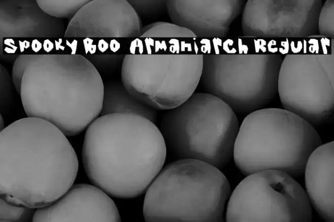 Spooky Boo _ Armaniarch Regular Fonte examples