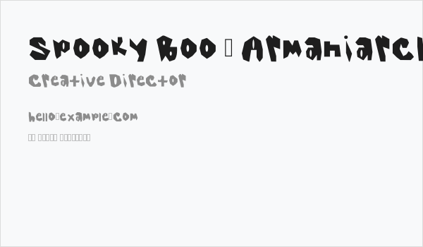 Spooky Boo _ Armaniarch Regular Business Card
