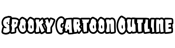 Spooky Cartoon Outline  Free Fonts Download