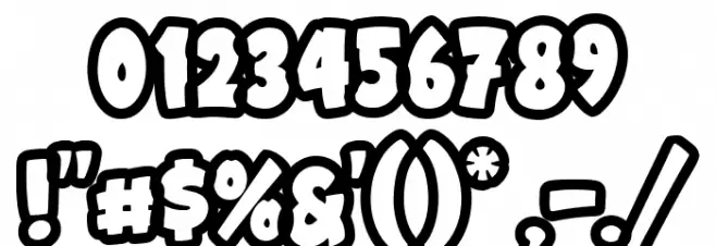 Spooky Cartoon Outline Fuentes OTROS CHARS