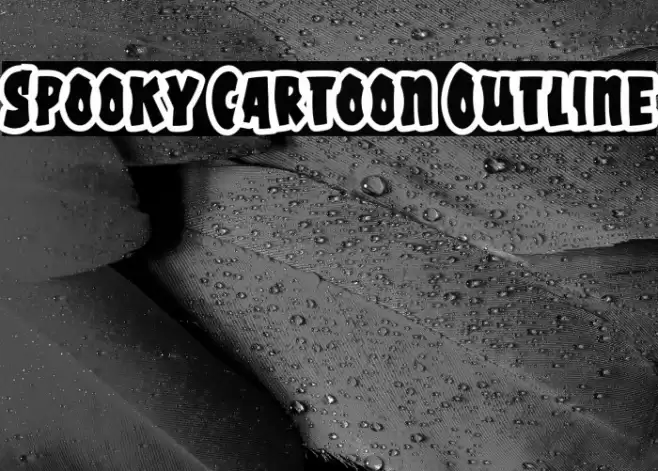 Spooky Cartoon Outline Fuentes examples