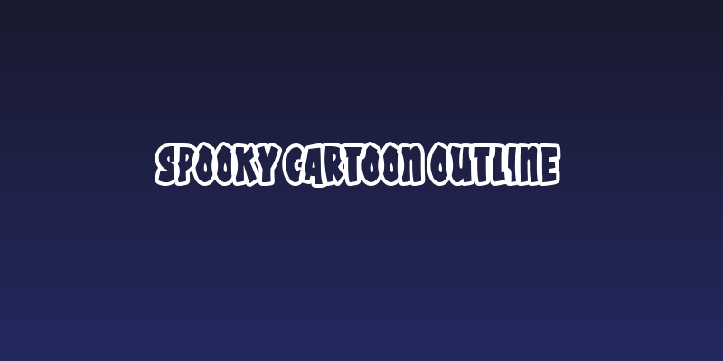 Spooky Cartoon Outline Social Header