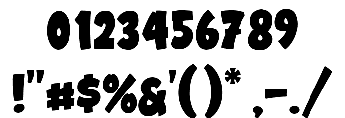 Spooky Cartoon Regular フォント その他の文字