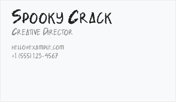 Spooky Crack Business Card