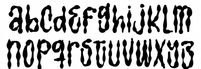 Spooky Fingers Caratteri MINUSCOLO