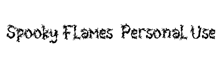 Spooky Flames - Personal Use  Descarca Fonturi Gratis