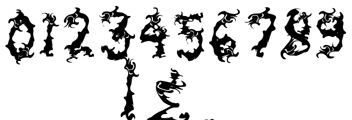 Spooky Flames - Personal Use Font OTHER CHARS