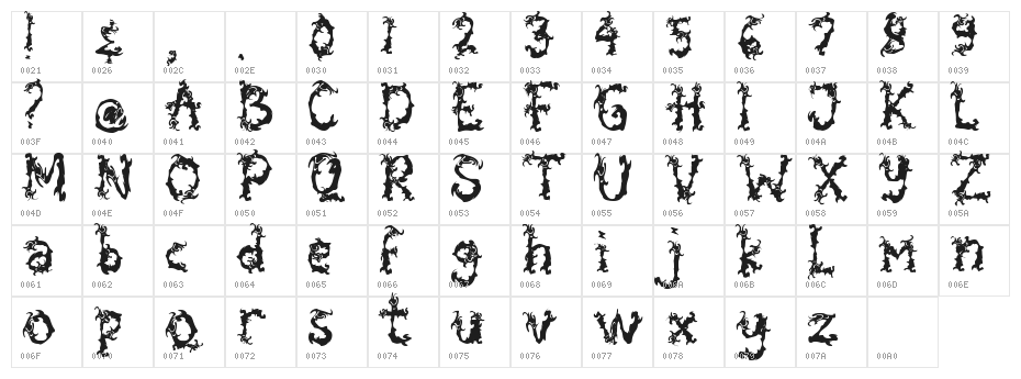 Spooky Flames - Personal Use Character Map