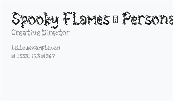 Spooky Flames - Personal Use Business Card