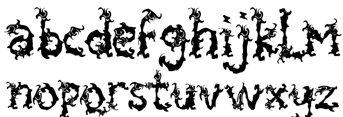 Spooky Flames - Personal Use Font LOWERCASE