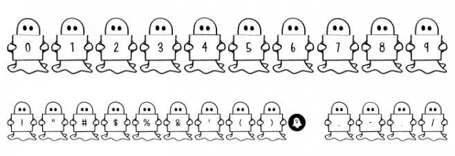 Spooky*Ghost*Letters Schriftart Anderer Schreiben