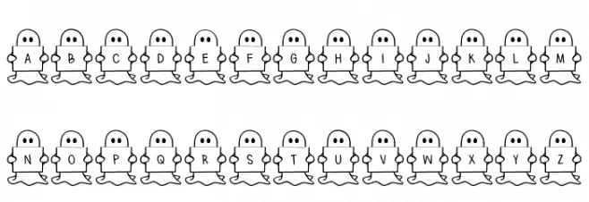Spooky*Ghost*Letters Caratteri MAIUSCOLE