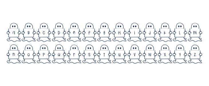 Spooky*Ghost*Letters Lowercase