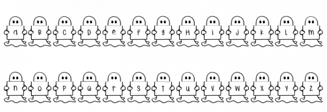Spooky*Ghost*Letters Font Litere mici