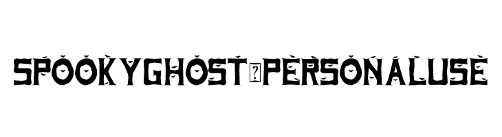 Spooky Ghost - Personal Use  Fuentes Gratis Descargar