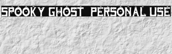 Spooky Ghost - Personal Use Font examples